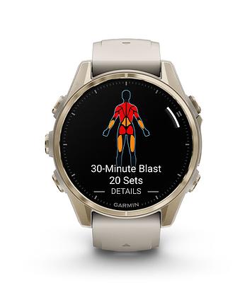 Garmin Fenix 8 43Mm,Saph,Crbn Gryti/Blk, Blk/Pebble Gray Bnd,Sea (Amoled Sapphire)