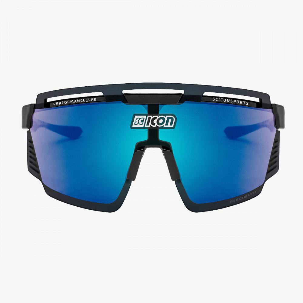 Sicion sunglasses Arrow scope black gloss/ multi mirror blue