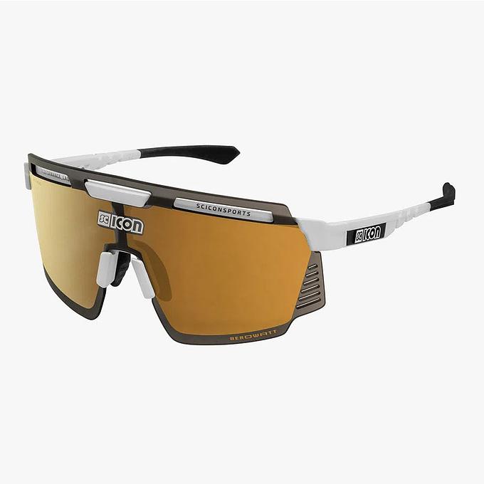Sicion sunglasses Arrow scope white gloss/ multi mirror bronze