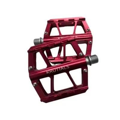 Krutials Platform Pedals Red/Black/Grey