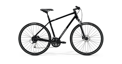 Merida Crossway 100-Frame Set (GLOSSY BLACK MATT SILVER, S(47))