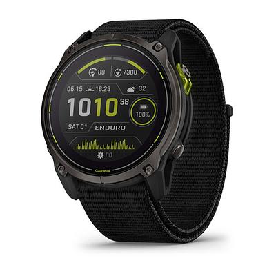 Garmin Enduro 3 (51 Mm) Solar Sapphire Carbon Gray Dlc Titanium With Black Ultrafit Nylon Band