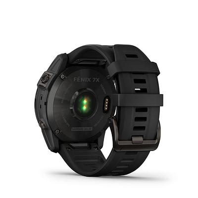 Garmin Fenix 7X Solar,Saph,Carbon Gray Ti W/Metal Band (Comes With One Extra Black Silicon Band Foc)