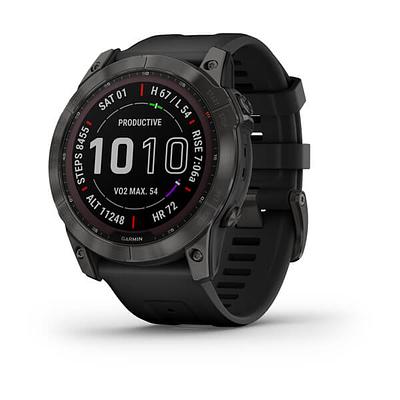 Garmin Fenix 7X, Solar Saph,Black Ti W/Black Silicone Band