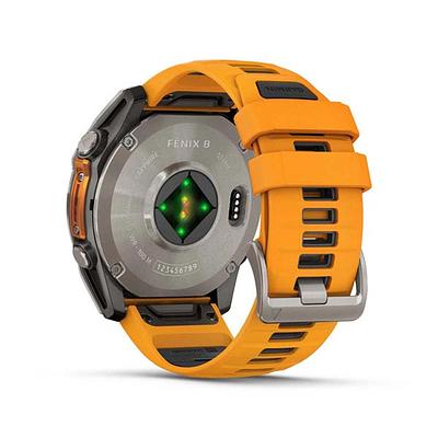 Garmin Fenix 8 51Mm, Saph, Ti/Bare/Graphite/Orange, Sea (Amoled Sapphire)
