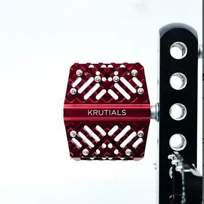 Krutials Platform Pedals Red/Black/Grey