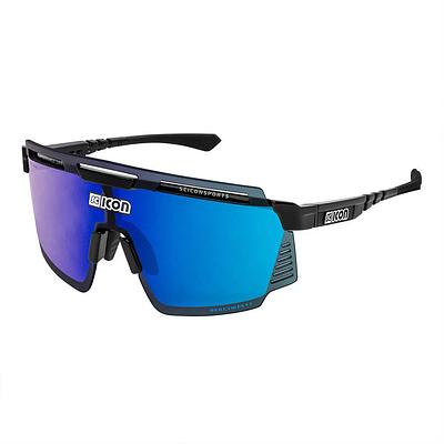 Sicion sunglasses Arrow scope black gloss/ multi mirror blue