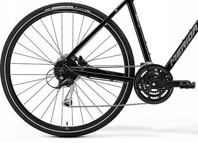 Merida Crossway 100-Frame Set (GLOSSY BLACK MATT SILVER, S(47))
