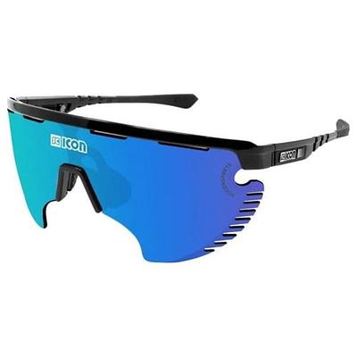 Sicion sunglasses Arrow scope black gloss/ multi mirror blue