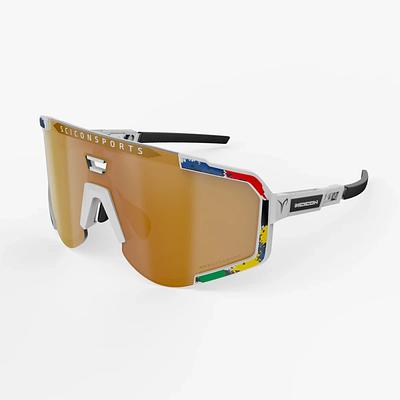 Sicion sunglasses Arrow scope white gloss/ multi mirror bronze